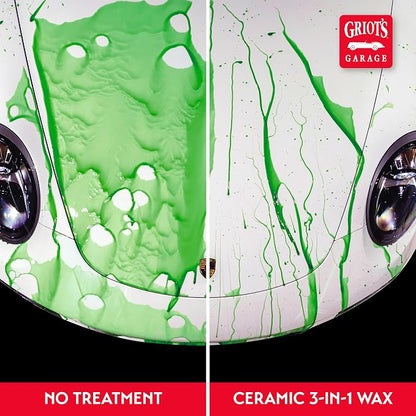 Griot’s Garage Ceramic 3-in-1 Wax, SiO2 Spray for Cars, Trucks, RV’s, Provides Protection and Water Beading on Paint, Wheels, Plastic, Rubber Trim, Chrome, and More, 10983, 1 Gallon