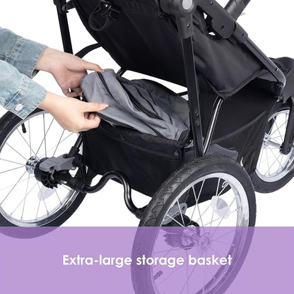 Baby Trend Journey Jogger Travel System with EZ-Lift Infant Car Seat, Stellar Black