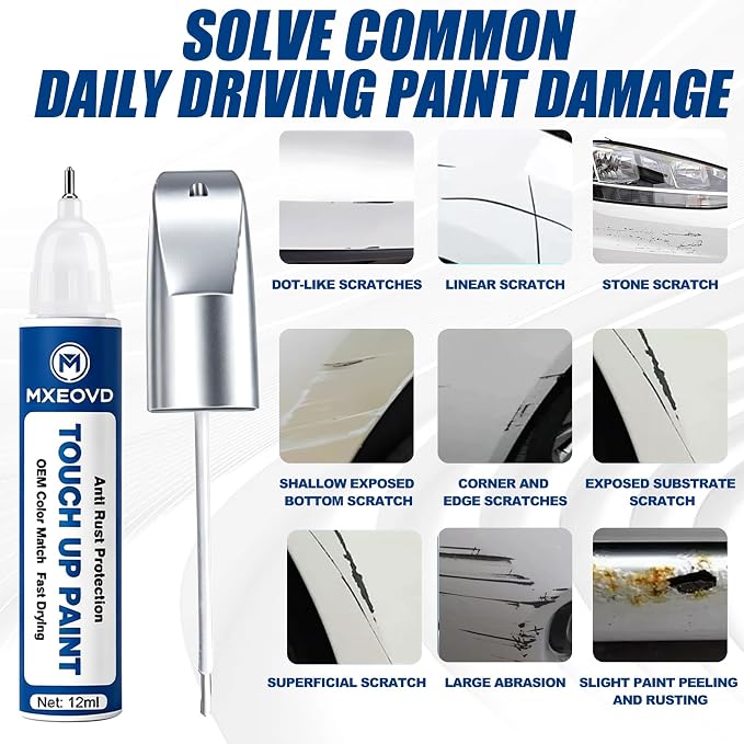 Hemi Orange PLC Touch Up Paint Compatible with Jeep, All in One Car Scratch Repair Kit with Primer Putty & Clear Coat, Complete Sanding Tools Set for Scratches Chips Nicks