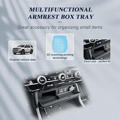 BIBIBO 2Pack for 2026 Honda Passport Center Console Organizer 2026 Honda Passport/Passport Hybrid Center Organizer Tray 2026 Passport Middle Insert Tray 2026 Passport Accessories