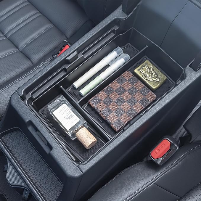 PIMCAR 2PCS Center Console Organizer and Armrest Tray for Honda CRV 2026 2025 2024 2023 CR-V Hybrid Accessories ABS Plastic Material Insert Divider Storage Box