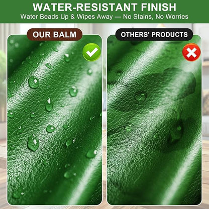 STARTSO WORLD Leather Recoloring Balm, Pine Green Leather Repair Kit for Furniture, Leather Dye, Leather Color Restorer for Couches, Leather Couch Paint | Repair, Restore & Renew Old, Faded Leather