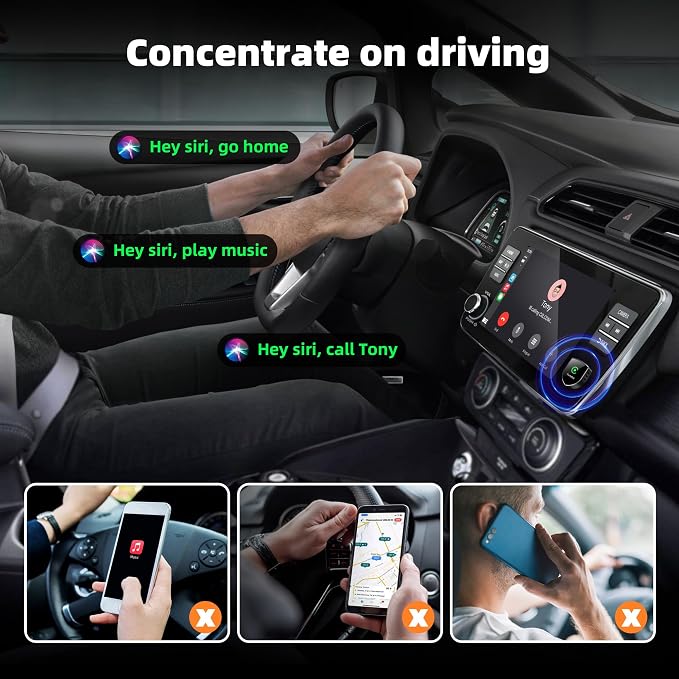2026 Wireless CarPlay Adapter for Apple iPhone, Small Size Plug and Play, Mini USB Design for Cars with Built-in Wired Apple CarPlay, Fast and Stable Connection Car Play Wireless Adapter