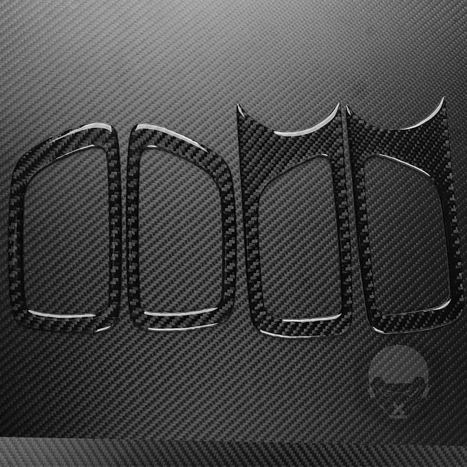 NVCNX Real Premium Carbon Fiber for Toyota 2nd Gen Tacoma Accessories 2005-2015 2006 2007 2008 2009 2010 2011 2012 2013 2014 Car Door Inner Handle Cover Interior Trim Sticker Decal 4PCs - for 4-Door