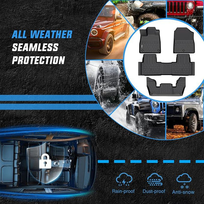 Nilight TPE Floor Mats for Honda Pilot 2023 2024 2025 2026,All Weather Custom Fit Heavy Duty Floor Liners