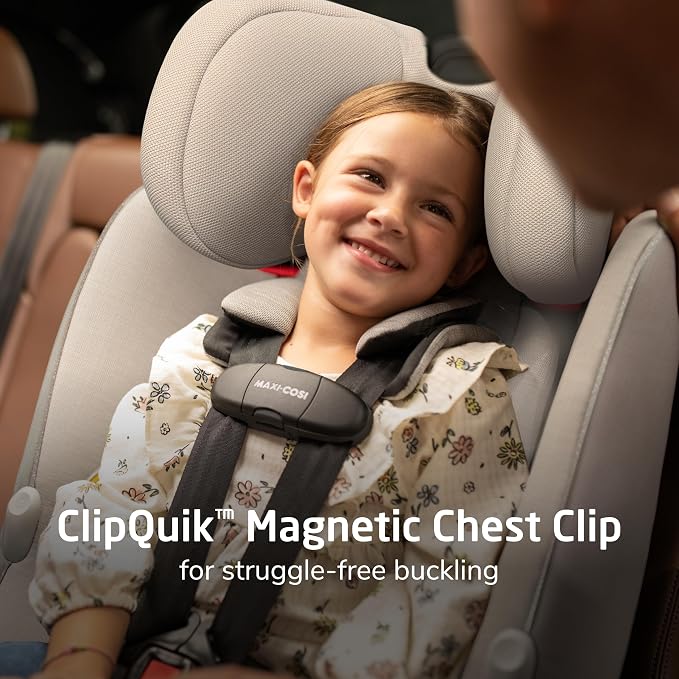 Maxi-Cosi Pria Max 3-in-1 Convertible Car Seat, Infant to Toddler Car Seat, ClipQuick Magnetic Chest Clip, Quick-Install Latch, Machine-Washable Cover, 5-100 lbs, Escargot