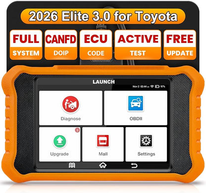 Launch Creader Elite 3.0 Bidirectional Scan Tool fit for Toyota/Lexus, 2026 Full System OBD2 Scanner, All Reset Service Code Reader, ECU Code, AUTO VIN, Battery Registration, Lifetime Free Update