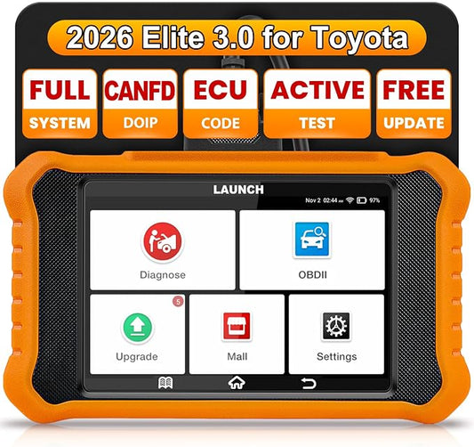 Launch Creader Elite 3.0 Bidirectional Scan Tool fit for Toyota/Lexus, 2026 Full System OBD2 Scanner, All Reset Service Code Reader, ECU Code, AUTO VIN, Battery Registration, Lifetime Free Update