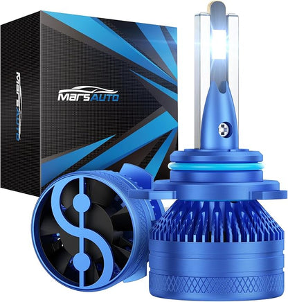 Marsauto - 9012 Halogen Headlight Bulb - High-Performance Car Headlight - Halogen Light with No Glare - for Automotive - 2 Bulbs
