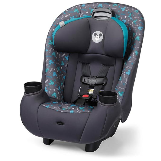 Disney Baby Ellaris 3-in-1 Convertible Car Seat, Slim Fit Design, Rear & Forward-Facing, 5-Position Headrest, 3-Across Fit, Travel-Friendly with Machine-Washable Seat Pad, Mickey Sprinkle