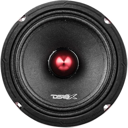 DS18 PRO-X6BM Loudspeaker - 6.5", Midrange, Red Aluminum Bullet, 500W Max, 250W RMS, 8 Ohms - Premium Quality Audio Door Speakers for Car or Truck Stereo Sound System (1 Speaker)