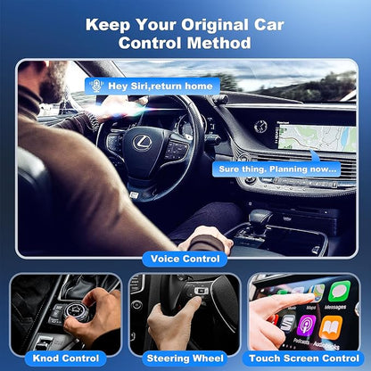 Updated 2 in 1 Mini Android Auto and Wireless CarPlay Adapter Convert Factory Wired to Wireless Dongle, Compact Size USB CarPlay Wireless Stick AAndroid Auto Adapter for iOS 12+/Android, No Delay