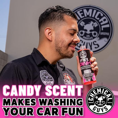 Chemical Guys Mr. Pink Car Wash Soap - 64 oz Super Suds Foaming Car Wash Soap for Cannon, Blaster, or Bucket Washing - pH Balanced, Safe on Wax, Sealant, Ceramic, and Clear Coat Finishes (Pack of 4)