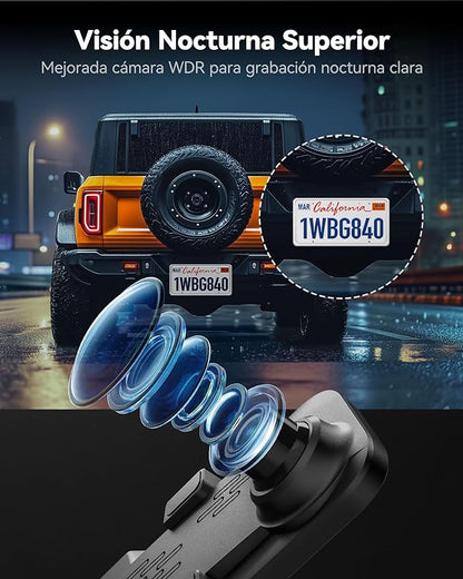 WOLFBOX G840S 12" 4K Mirror Dash Cam & 33Feet Rear Camera Longer Replacement Cable