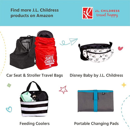 J.L. Childress Side Sling Cargo Net - Stroller Organizer Attachment for Storage, Mesh Bag for Baby Accessories, Universal Fit, Non-Slip and Adjustable Straps - Black