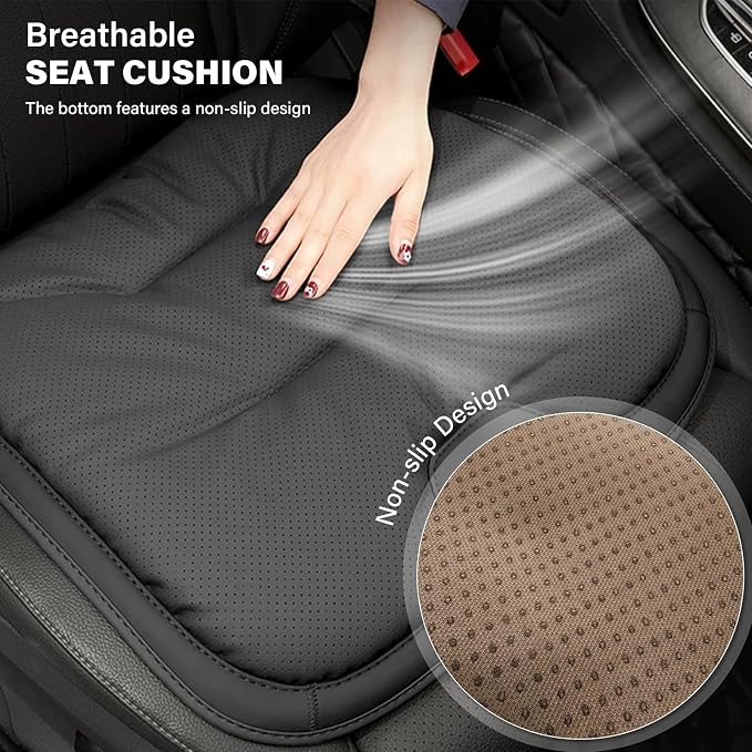 Custom Car Seat Cushion with Back Support, Customizable logo, Personalized Car Seat Cushions for Driving, Soft PP Cotton Filling,Universal Fit Non-Slip Seat Cushion for Sedan Truck SUV,Easy to Install
