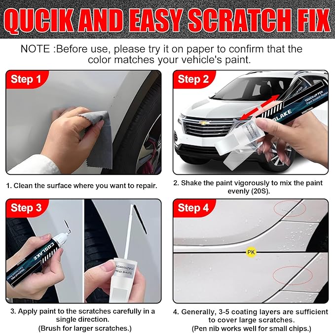 Car Touch Up Paint(Nitro Yellow Metallic(GHS/WA660G)) for Chevrolet, Car Paint Scratch Repair Kit, Quick & Easy Solution to Repair, 2 in 1 Scratch Remover Pen with Color-Matched