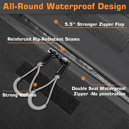 Sailnovo Soft Car Rooftop Cargo Carrier Roof Bag 20 Cubic Feet Waterproof Car Top Carrier, Fits Most Vehicle with/Without Rack, Include Anti-Slip Mat,6 Reinforced Straps,6 Door Hooks