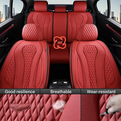 Coverado Red Seat Covers, Car Seat Covers Front Seats, Driver Car Seat Cover, Waterproof Car Seat Covers, Car Seat Cushion, Front Auto Seat Covers, Car Seat Protector Universal Fit Most Cars