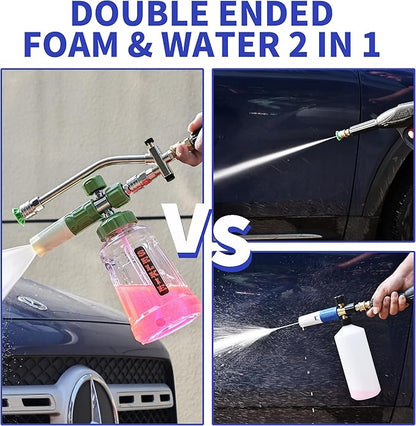 Selkie Foam Cannon Dual Connector Accessory,Pressure Washer Double Tip Attachment for Foam Blaster with with 5 Power Washer Sprayer Nozzles, 1/4" Quick Connect, 3600 PSI