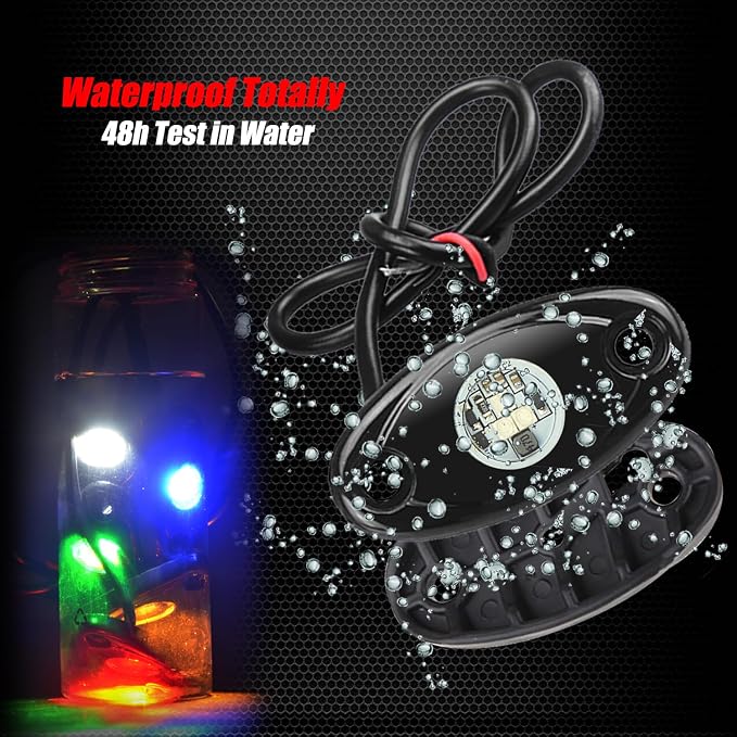 6 Pods LED Rock Lights, Ampper Waterproof LED Neon Underglow Light for Car Truck ATV UTV SUV Offroad Boat Underbody Glow Trail Rig Lamp (Blue)