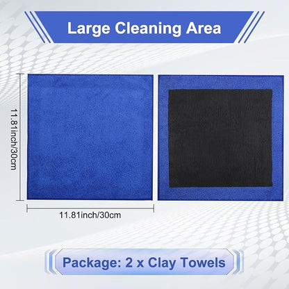 Clay Towel 2 Pcs Clay Towel Microfiber Car Detailing