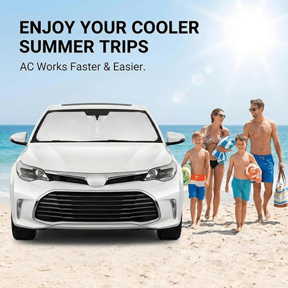 Windshield Sun Shade for Toyota Avalon 2013-2018 Sunshade Front Window Shade Custom Fit Avalon Accessories Sun Visor Foldable Shade Blocks UV Rays Accessories