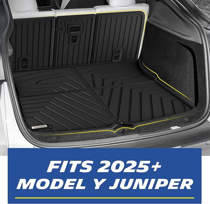 Michelin Vehicle Mat, All-Weather TPE Custom Fit Liner for Tesla Model Y 5 Seat Floor Mats 2025-2027 (9 Piece), Elite