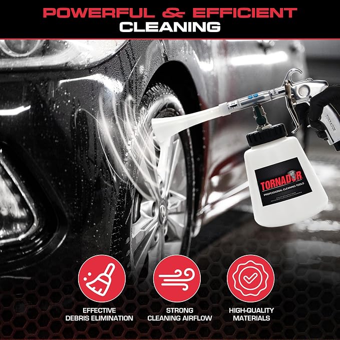 Tornador CT-100 Classic Replacement Cone | White Plastic Nozzle for Z-010 Cleaning Gun | Durable Trumpet Design for Even Spray | Perfect for Car Detailing & Interior Cleaning Pros