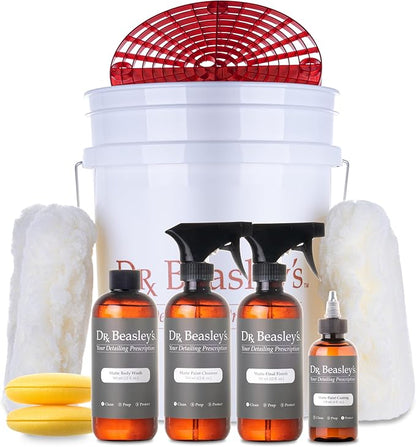 Dr. Beasley's Matte Paint Prescription Detailing Kit with Accessories Included, Designed for Matte Cars and Motorcycles, 100% VOC Free, 2 Years of Protection, 40 Ounce
