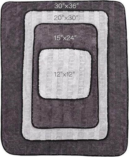 The Rag Company Gauntlet Car Drying Towel, Ultra-Absorbent 70/30 Blend Korean Microfiber, Dries Vehicles Faster Without Scratching, 900 GSM, 20x30 Inches, Ice Grey/Grey, 1-Pack