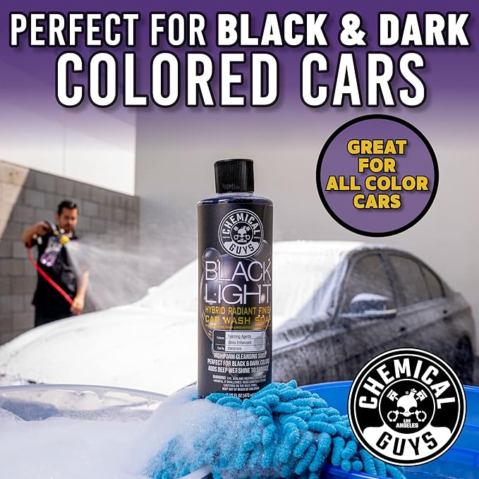 Chemical Guys CWS61964 Black Light Foaming Car Wash Soap (Works with Foam Cannons, Foam Guns or Bucket Washes) for Cars, Trucks, Motorcycles, RVs & More, 64 fl oz (Half Gallon) Black Cherry Scent