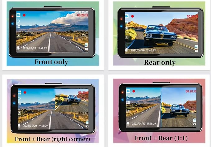 Dash Cam Front and Rear, Dash Camera for Cars with 32G Card Super Night Vision, Car Dash Cam 1080P Dashboard Camera with G-Sensor, Parking Monitor, Loop Recording, Motion Detection Car Camera