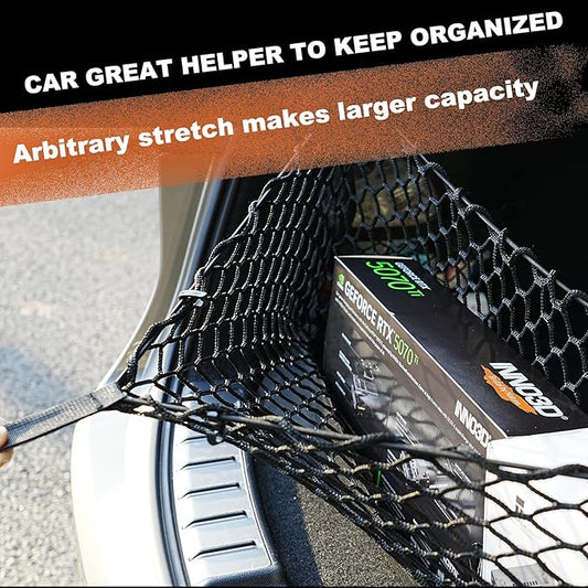 Envelope Style Cargo Net Compatible with GMC Acadia, Buick Enclave, Chevy Traverse 2026 2025 2024 2023 2022 2021 2020 2019 2018 2017 2016 2015 2014 2013-2010 Trunk Car Rear Tailgate Touring Netting