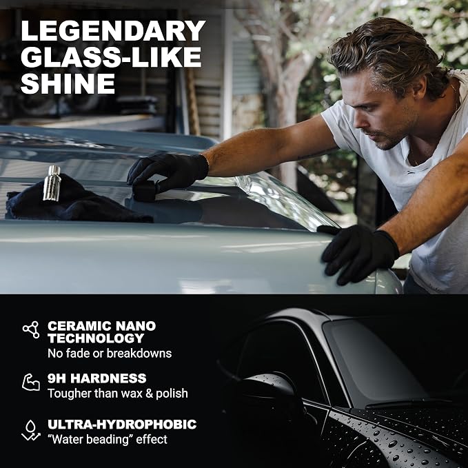 AvalonKing Armor Shield IX – DIY Ceramic Coating Kit for Cars – High Gloss, Hydrophobic & 2-Year Protection – Easy Home Application – Paint, Glass, Rims & Trim – 30ml