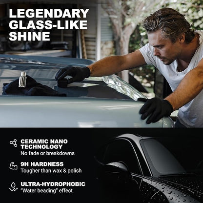 AvalonKing Armor Shield IX – DIY Ceramic Coating Kit for Cars – High Gloss, Hydrophobic & 2-Year Protection – Easy Home Application – Paint, Glass, Rims & Trim – 30ml