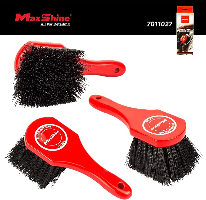 Maxshine Universal Heavy-Duty Tire & Carpet Cleaning Brush – Ultimate Scrubber for Carpets, Upholstery, Floor Mats & More – Removes Dirt & Stains – Home & Auto Detailing Accessory