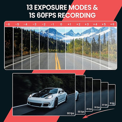 NEXIO N5Pro 4K Dual Dash Cam Front and Rear, WiFi 6 Fast Transfer, Free 64GB Card, GPS, ADAS Safety Alerts, Night Vision, 24H Parking Surveillance, Supercapacitor, App Control, Dash Camera for Cars