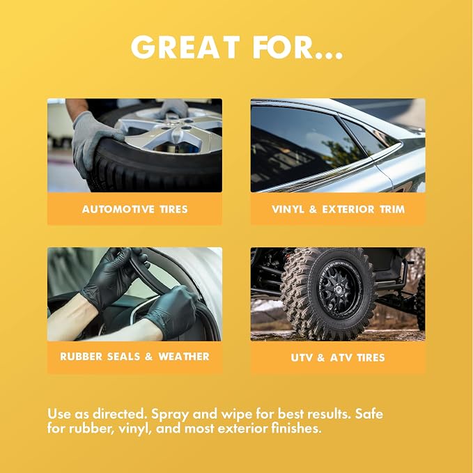 BullSnot! ShineABull Instant Tire Butter & Trim Gloss Spray Silicone-Free, UV Protection, Restores Shine & Moisture to Tires, Bumpers, Seals & More Fast, Easy Application Made in the USA