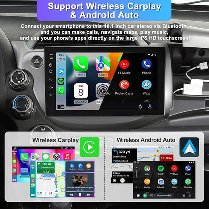 Wireless CarPlay & Android Auto Adapter, 2-in-1 Mini AI Box, Fast, Stable Connection for Convert Wired to Wireless Car Play Adapter - No Latency Plug and Play car Accessories