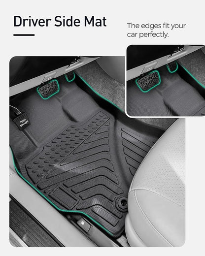 Car Floor Mats for Toyota Prius: 2004 2005 2006 2007 2008 2009 All Weather Accessories for Prius 2004-2009 Black Cargo Liner 4PCS Carpet Custom Fit for Toyota Prius 04-09 Automotive TPE Floormats