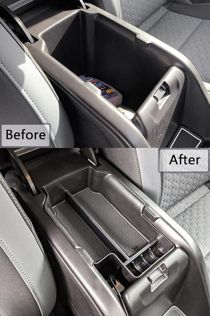 EDBETOS Center Console Organizer Tray Compatible with Chevy Colorado GMC Canyon Accessories 2015 2016 2017 2018 2019 2020 2021 2022 Armrest Secondary Storage Glove Box, Black