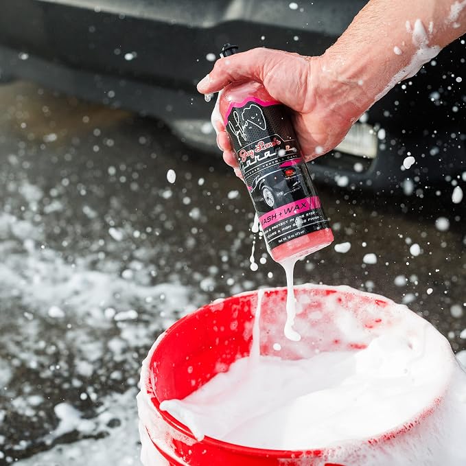 Jay Leno's Garage Car Detailing Kit with Bucket – Essential Car Cleaning Kit, Sprays, Liquids, Microfiber Towels, Applicators and Wash Mitt, All-in-One Car Detailing Kits for Interior & Exterior Care