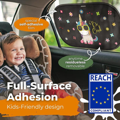 CARAMAZ Car Window Shade for Baby with Certified UV-Protection 2 Pack - 20"x12"