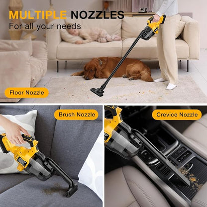 Cordless Vacuum Cleaner for 20V MAX Battery, Handheld Vacuum Cleaner for Home Car Hardwood Floor Carpet, Portable Shop Vacuum with Washable HEPA Filter(No Battery)