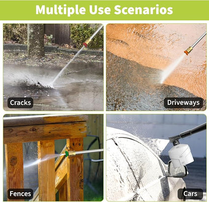 Yeryork Pressure Washer, 3500 PSI Power Washer with 4 Lockable Wheels, Steel Wand, 4 Quick Connect Nozzles, 500ml Foam Cannon, High Pressure Washer for Decks/Driveways/Cars Cleaning