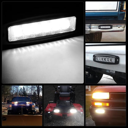 Nilight LED Pods Flush Mount 2Pcs 18W 7.3Inch Spot Offroad Fog Light Bar Waterproof Lighting for Tractor Boat SUV ATV UTV 4WD Car Truck Motorcycle Dirt Bike Golf Cart 12V 24V