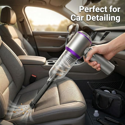 NWDEY Car Vacuum Cleaner High Power 20000Pa – Cordless Handheld Mini Vacuum & Air Duster for Car & Desk, Home, Office & Camping, Ideal Gift for Men & Women, 6000mAh Battery