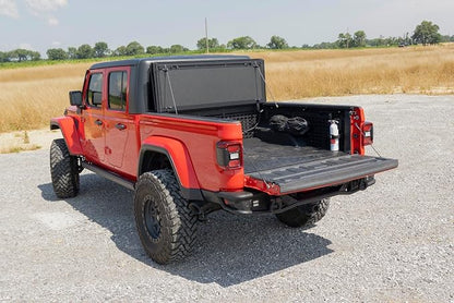 Rough Country Hard Tri-Fold Truck Bed Cover, Flip Up Truck Tonneau Covers for Jeep Gladiator JT (2020-2024) - 5ft Jeep Gladiator Bed Cover, Tonneau Cover - 49620500