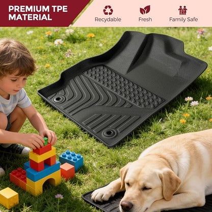 All Weather Floor Mats & Cargo Liner for Toyota Prius 2010-2015, 4 Pcs TPE Easy Clean No-Curling Custom Car Mat Automotive Accessories for 2010-2015 Toyota Prius Floor Mats Cargo Mat